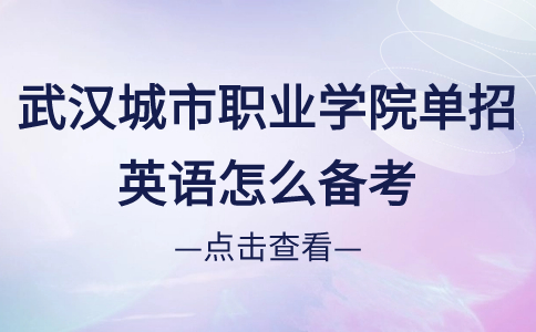 武漢城市職業學院單招英語怎么備考