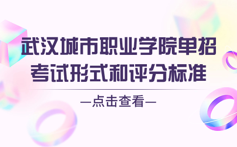 武漢城市職業學院單招考試形式和評分標準